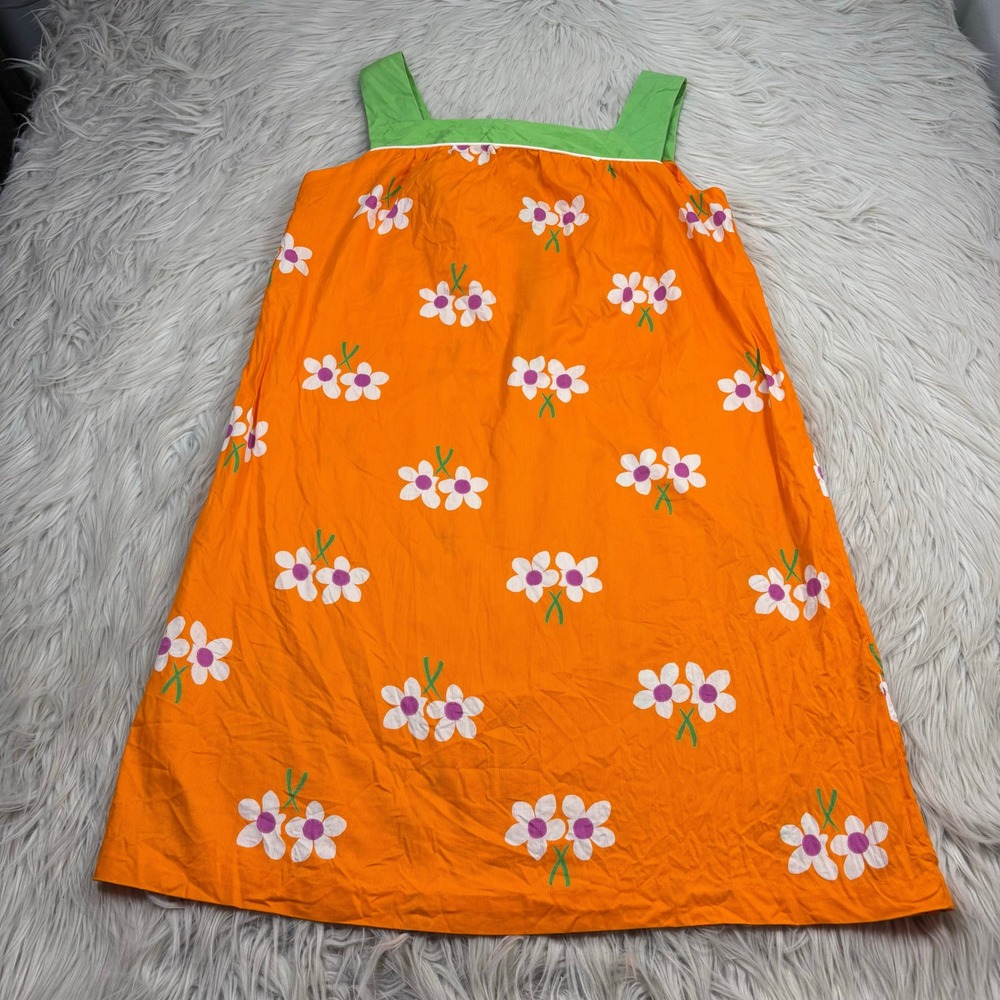 Vintage 60's 70's Cole of California Women's S Orange Floral Shift Dress Mod